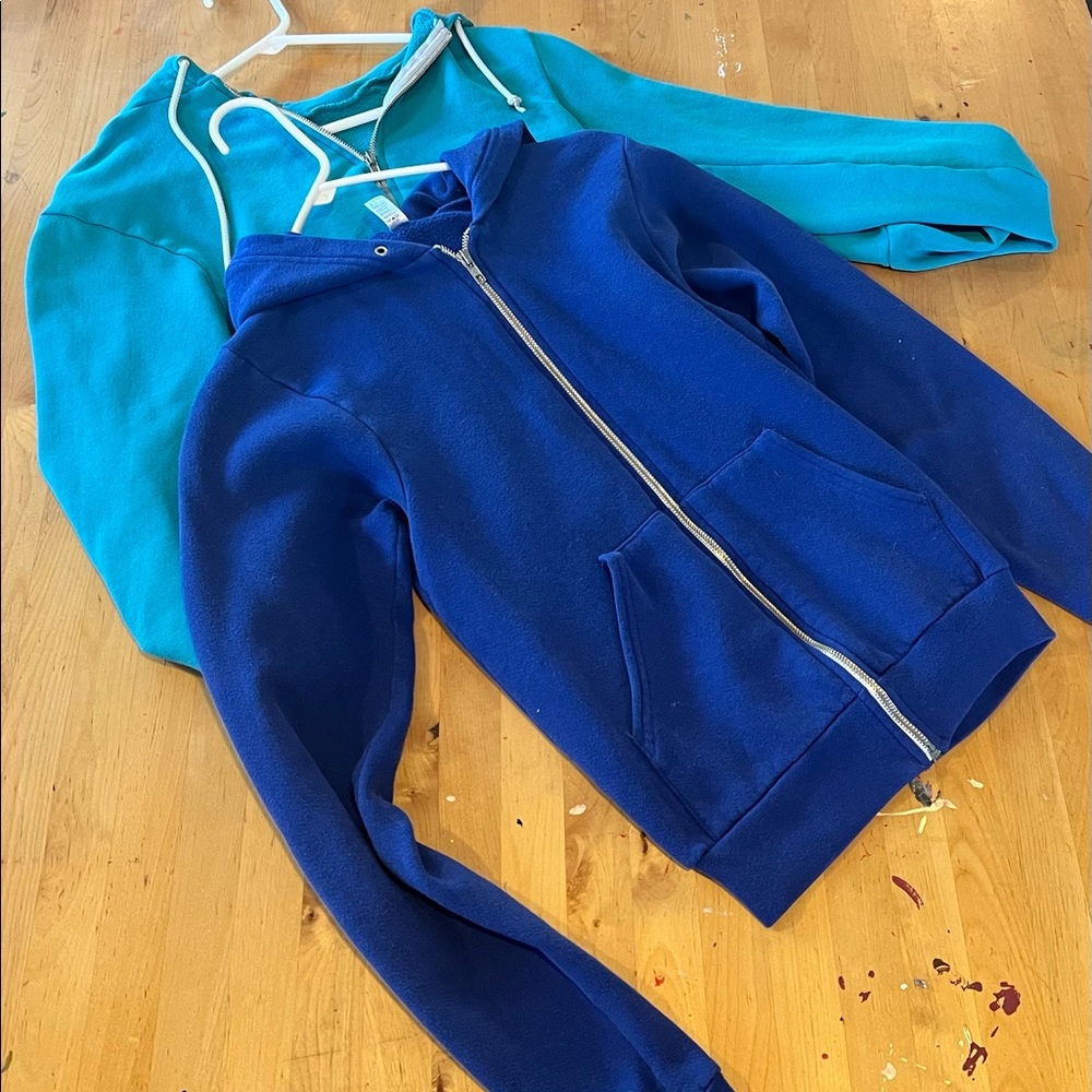 *BUNDLE* American Apparel Blue Over Sized Zip Up sweater